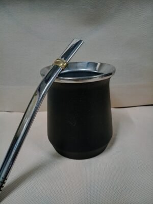 Mate de Acero Térmico con bombilla chata de acero