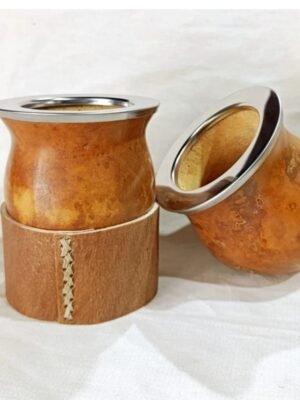 Mate calabaza camionero criollo con base tiento