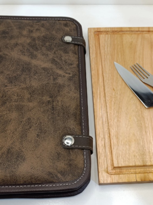 Set asado con cubiertos artesanales