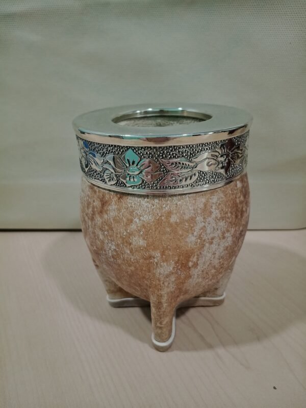 Mate Imperial de Cuero crudo, completo de alpaca