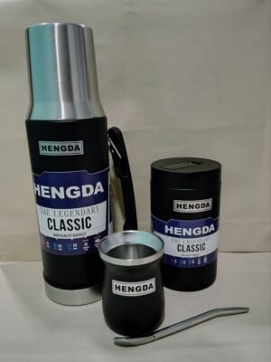 Set Termo system, mate acero, bombilla, una lata